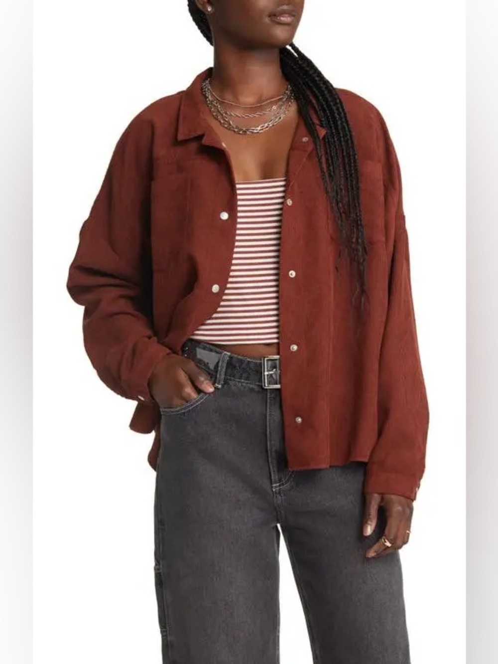 BP. Nordstrom Corduroy Oversized Shirt Jacket